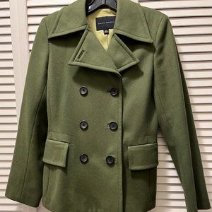 Army Green Banana Republic Wool Pea Coat